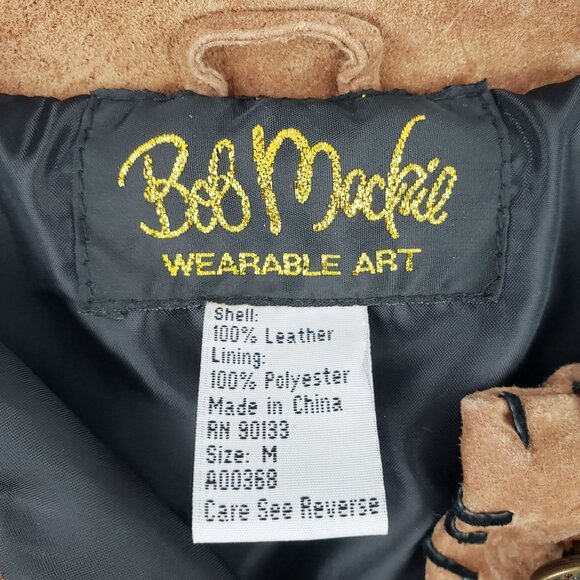 Bob Mackie Wearable Art Fringed Leather Jacket Western Size Medium Women NWOT - Picture 2 of 8